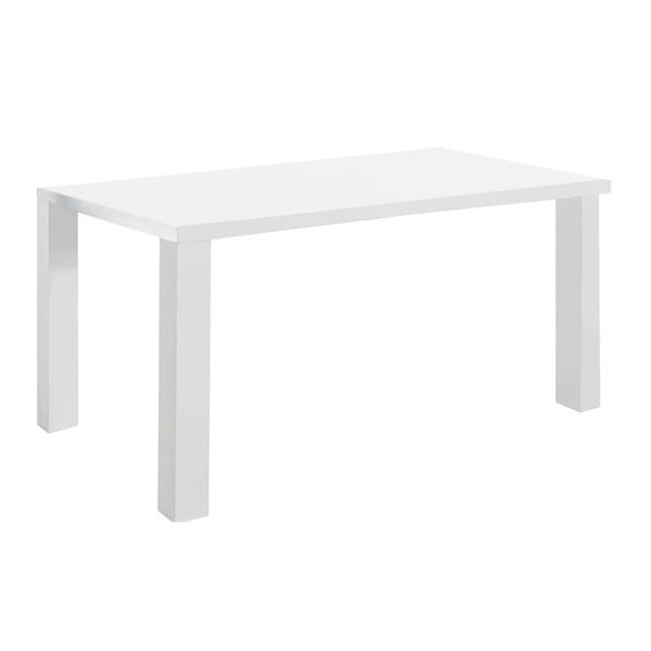 Lesklý biely jedálenský stôl 13Casa Nake, 120 x 95 cm