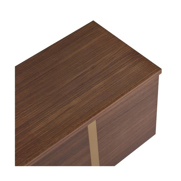 TV stolík v dekore orecha v tmavo prírodnej farbe 180x50x30 cm Onera – Kalune Design-image-3