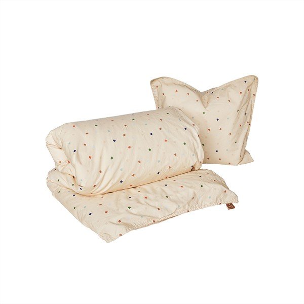 Krémovobiela bavlnená detská obliečka do postieľky 70x100 cm Konfetti – OYOY Mini
