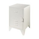 Biely kovový nočný stolík Bronxx - Vipack