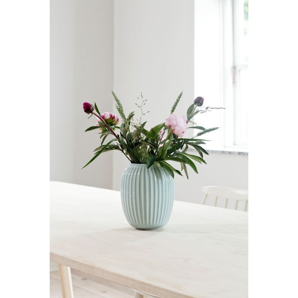 Mentolovomodrá kameninová váza Kähler Design Hammershoi, výška 20 cm-image-2