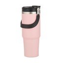 Svetloružová cestovná fľaša z nehrdzavejúcej ocele 1 l Eco – Ladelle