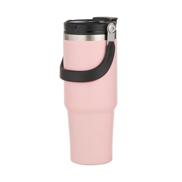 Svetloružová cestovná fľaša z nehrdzavejúcej ocele 1 l Eco – Ladelle