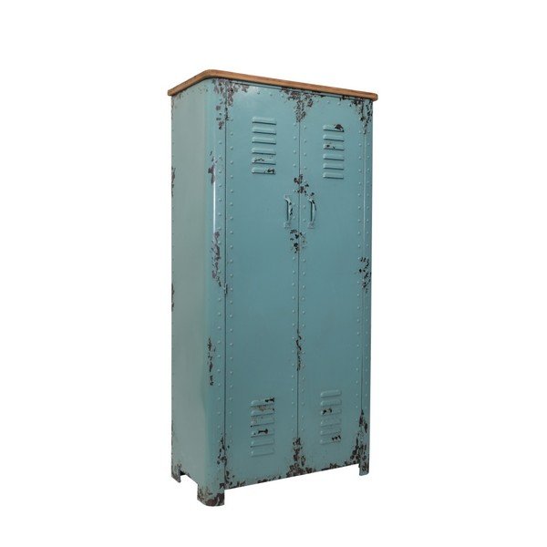Tyrkysovomodrá kovová skriňa Dutchbone Rusty-image-2