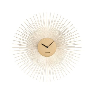 Nástenné hodiny v zlatej farbe Karlsson Peony, ø 45 cm