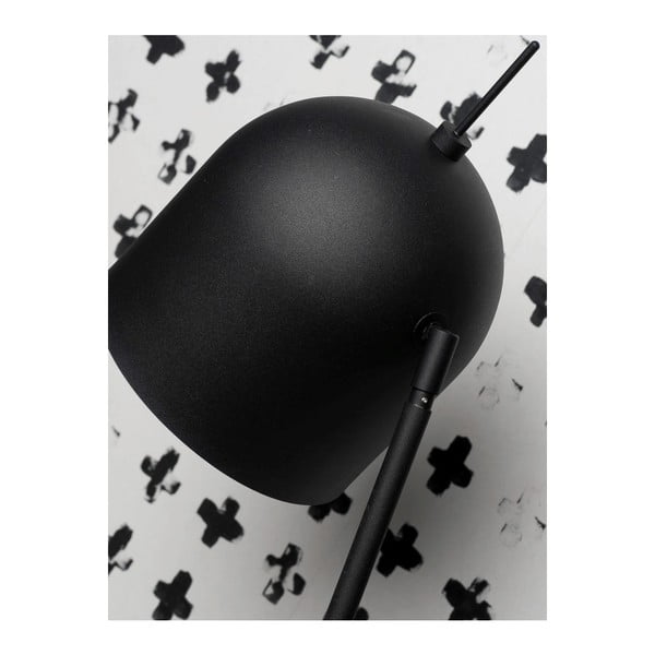 Čierno-sivá stojacia lampa s kovovým tienidlom (výška 147 cm) Madrid – it's about RoMi-image-1