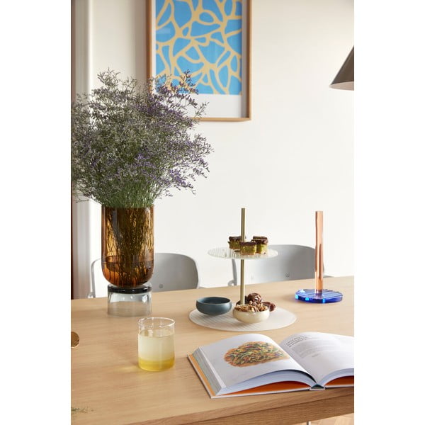 Oranžová sklenená váza Hübsch Amber, výška 32 cm-image-1