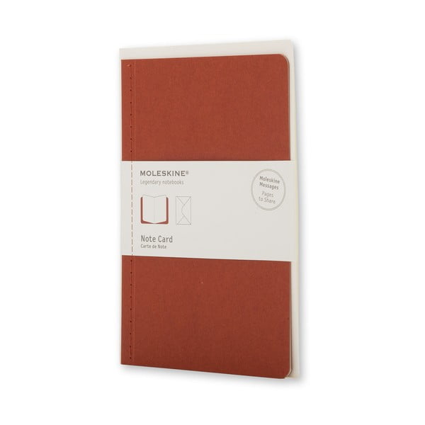 Listový set Moleskine Personal Terracotta, zápisník + obálka
