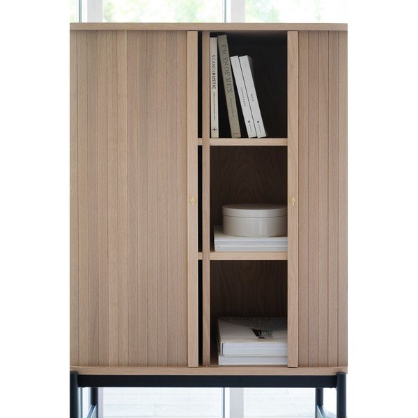 Skrinka v dekore duba v prírodnej farbe 102x146 cm Haddington – Rowico-image-1