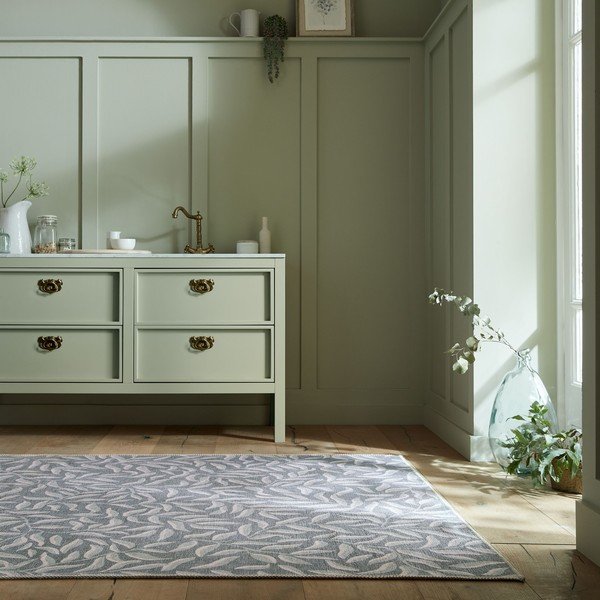 Svetlozelený umývateľný koberec s prímesou recyklovaných vlákien 80x150 cm Wallace – Flair Rugs-image-1