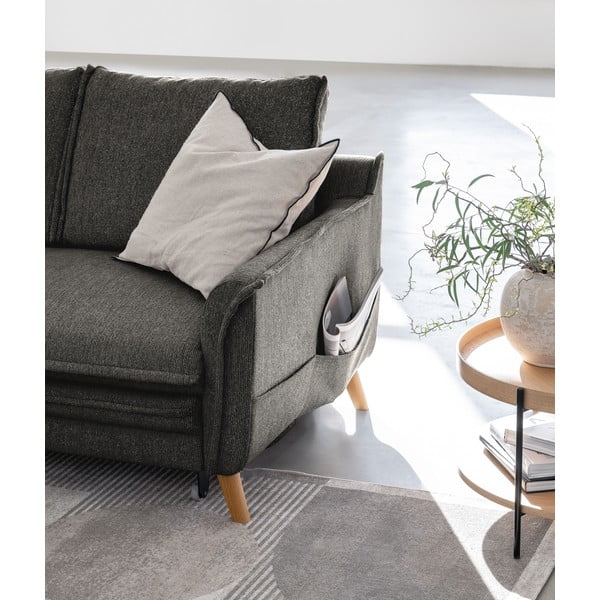 Tmavosivá rozkladacia rohová pohovka (ľavý roh) Charming Charlie – Miuform-image-4