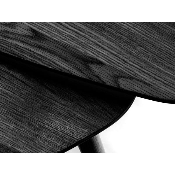 Čierne konferenčné stolíky v súprave 2 ks 70x100 cm Adda – Unique Furniture-image-4