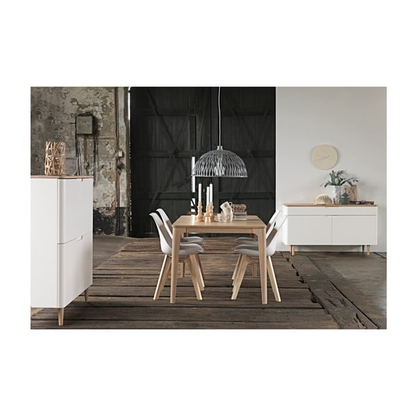 Nízka komoda z dreva bieleho duba Unique Furniture Amalfi-image-1