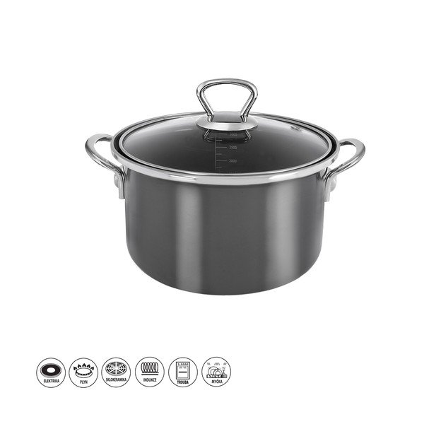 Smaltový hrniec s pokrievkou 3,25 l Metalic – Orion-image-4