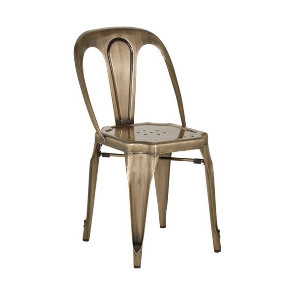 Kovová jedálenská stolička v mosadznej farbe Grange – Premier Housewares