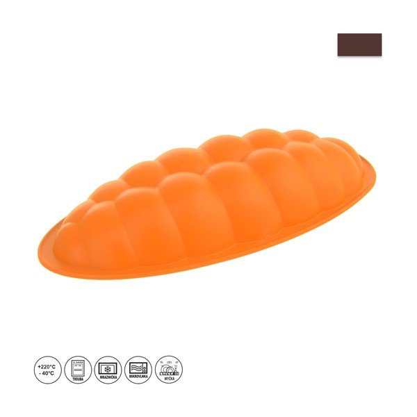 Oranžová silikónová forma na vianočku Orion Twist, 38 x 15 cm-image-1