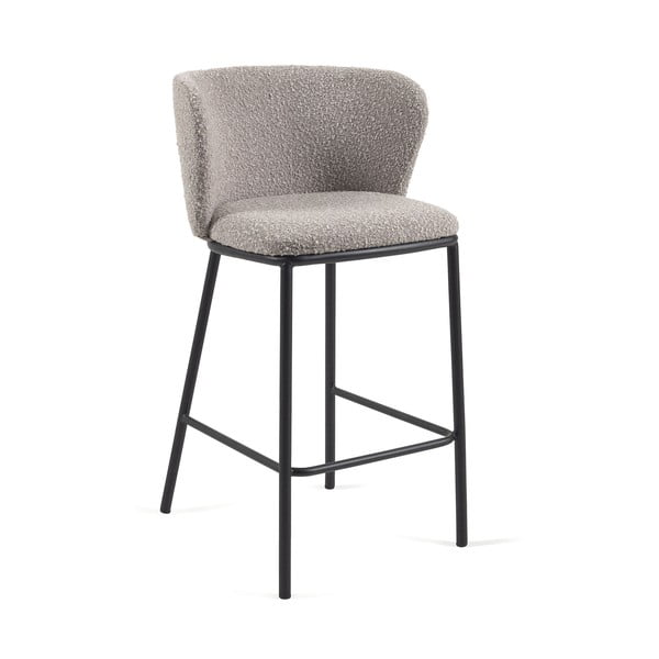 Sivé barové stoličky v súprave 2 ks (výška sedadla 65 cm) Ciselia – Kave Home