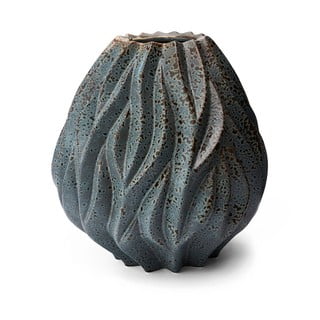 Sivá porcelánová váza Morsø Flame, výška 23 cm