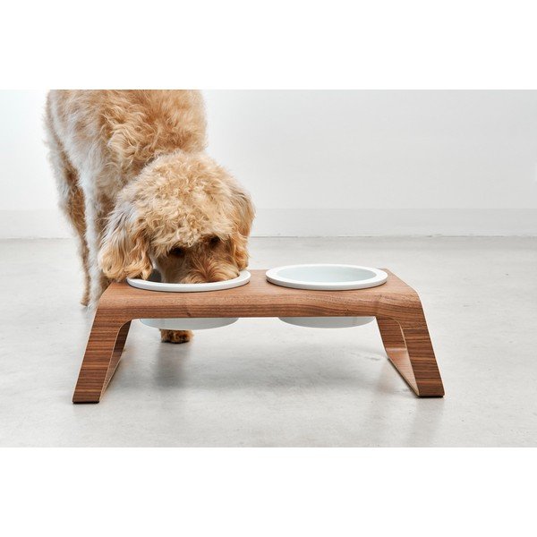 Súprava misiek s podstavcom pre psa Desco Ash Black Stained M – MiaCara-image-1