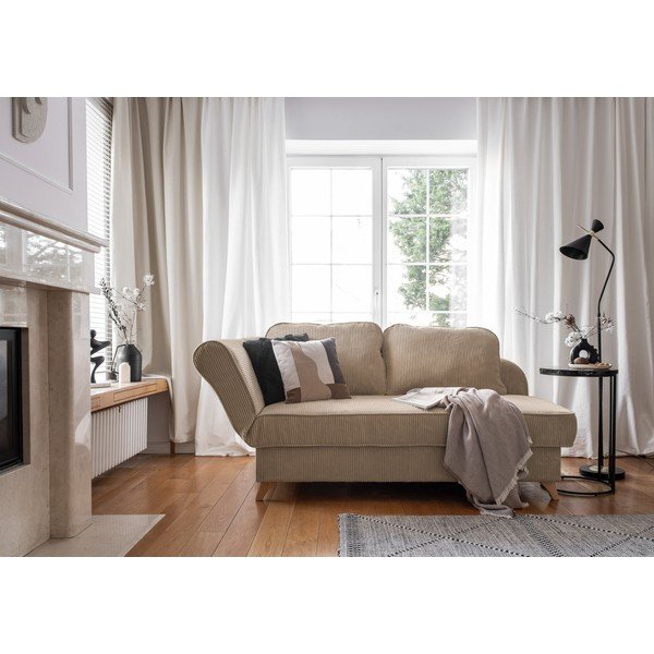 Taupe menčestrová leňoška (ľavý roh) Chic Charlotte – Miuform-image-4