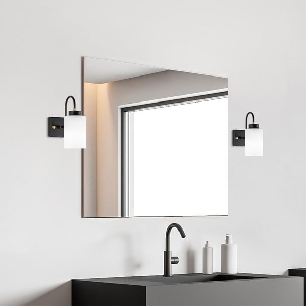 Čierno-biele nástenné svietidlo ø 10 cm Duzsuz – Opviq lights-image-3