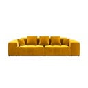Žltá zamatová pohovka 320 cm Rome Velvet - Cosmopolitan Design