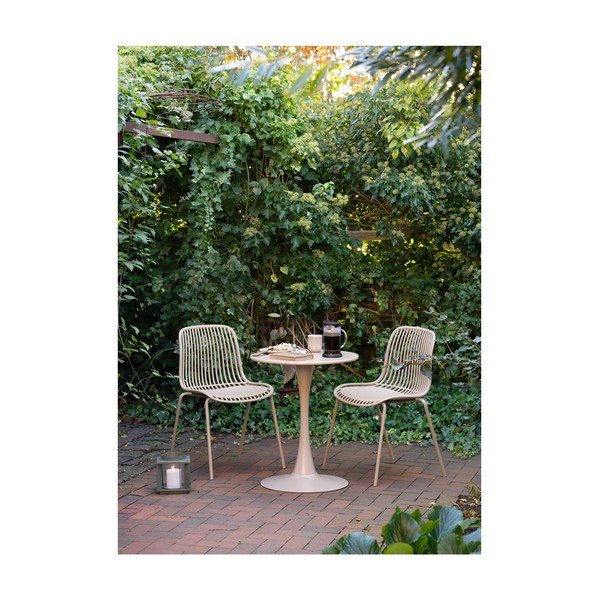 Kovový okrúhly záhradný jedálenský stôl ø 60 cm Meira – House Nordic-image-1