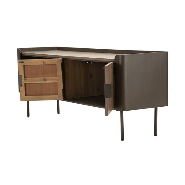 Hnedý TV stolík z jedlového dreva 150x58 cm Toronto – Mauro Ferretti-image-3