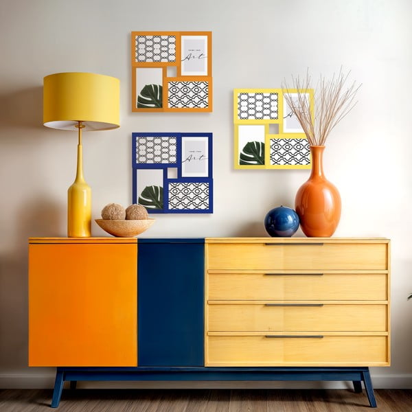 Žltý rámček na stenu 27x27 cm – knor-image-2