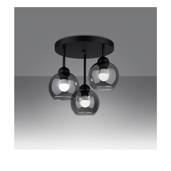 Čierne stropné svietidlo ø 15 cm Grande – Sollux-image-2