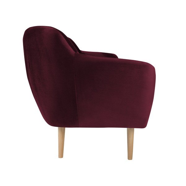 Vínovočervená trojmiestna pohovka Mazzini Sofas Benito-image-1