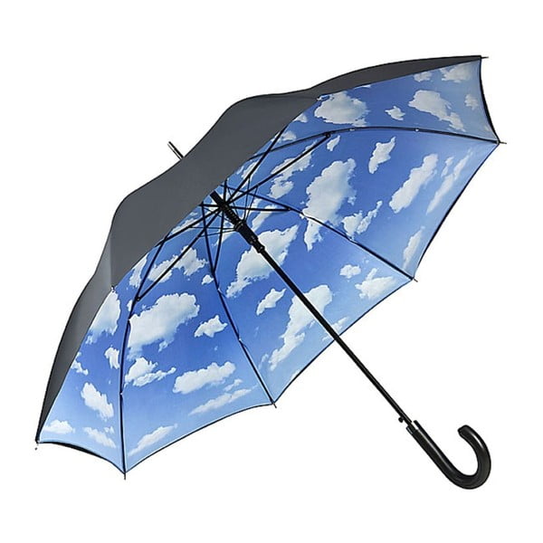 Modrý dáždnik s rúčkou s dvojitou vrstvou Von Lilienfeld Bavarian Sky Double Layer, ø 100 cm