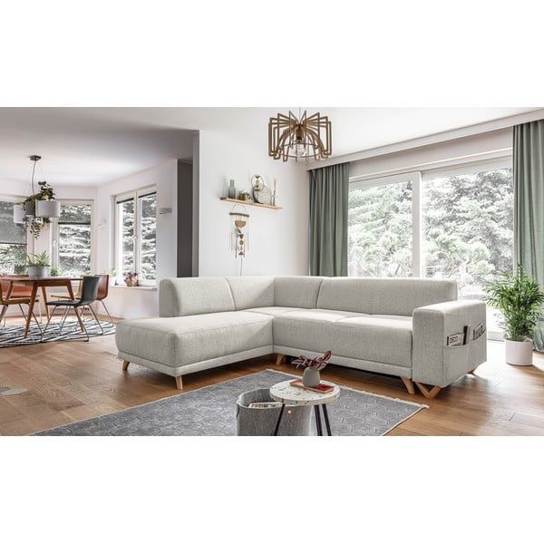 Béžová rozkladacia/s úložným priestorom rohová pohovka (ľavý roh/do L) Classy Sophie – Miuform-image-3