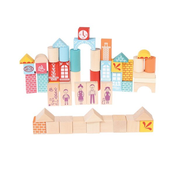 Drevená stavebnica Rex London Bricks Set, 50 kociek-image-1