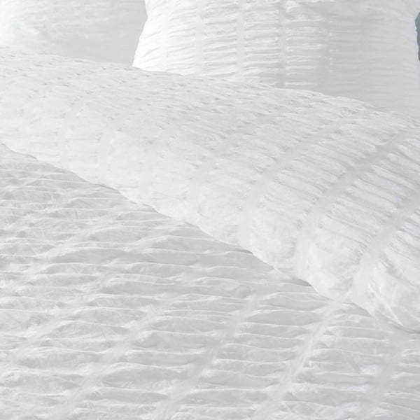 Biele krepové obliečky na jednolôžko 140x200 cm Plissia – douceur d'intérieur-image-2