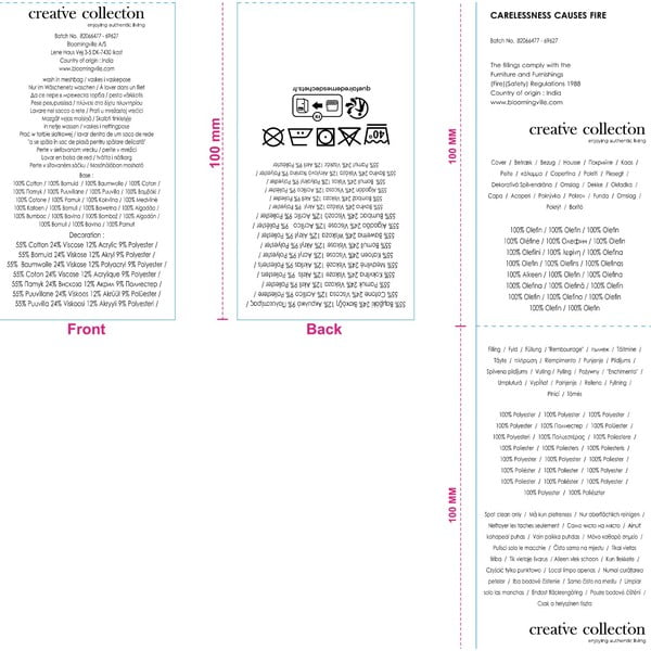 Bavlnený dekoračný vankúš 50x50 cm Pico – Bloomingville-image-4