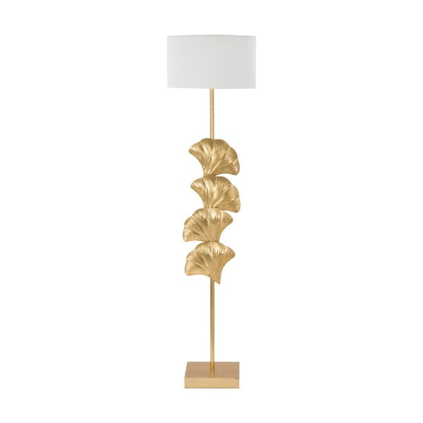 Voľne stojacia lampa Mauro Ferretti Glamy v bielej a zlatej farbe