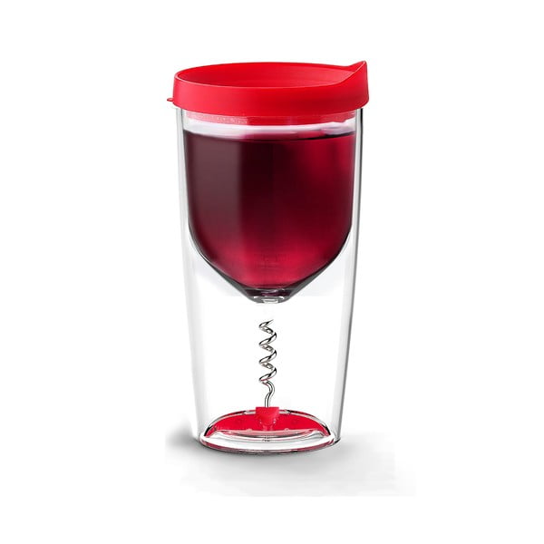 Termoska na víno s vývrtkou Vino Opener Red