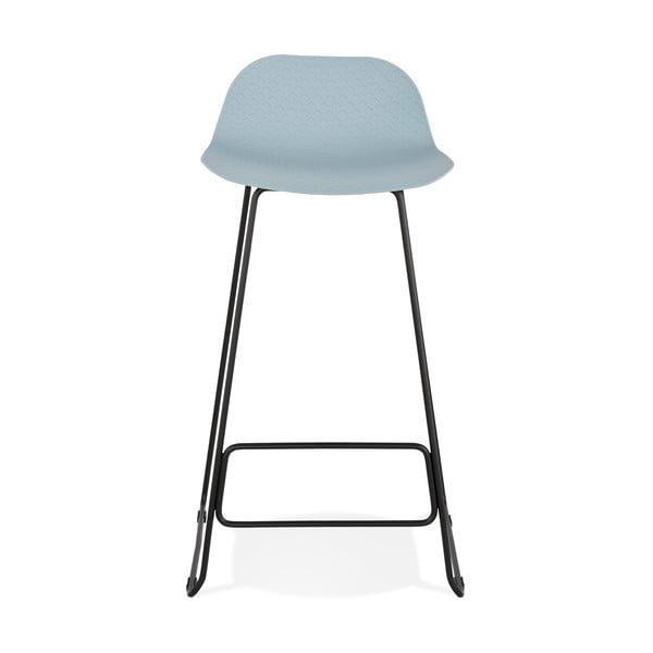 Modrá barová stolička s čiernymi nohami Kokoon Slade, výška sedu 76 cm-image-4