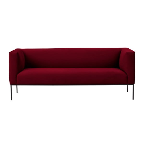 Červená zamatová dvojmiestna pohovka Windsor & Co Sofas Neptune
