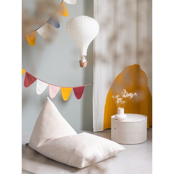 Krémový menčestrový detský sedací vak Big Lounger – Wigiwama-image-3
