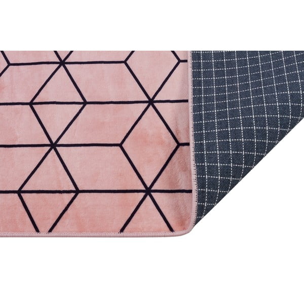 Ružový umývateľný koberec 160x100 cm - Vitaus-image-3
