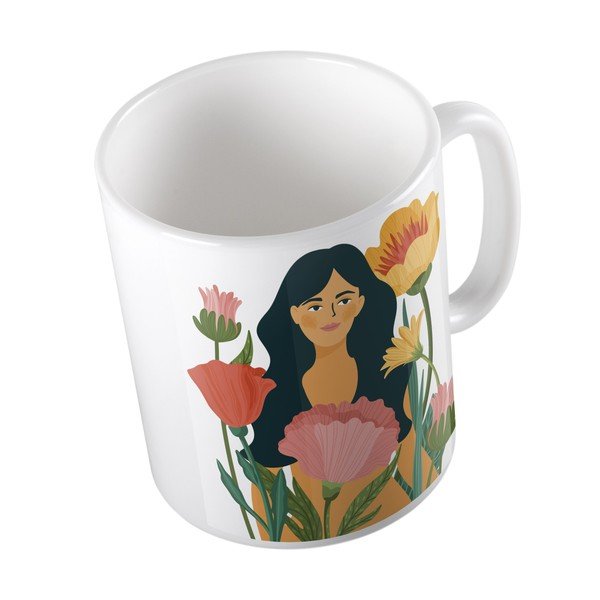 Biely keramický hrnček Butter Kings Flower Or Woman, 330 ml-image-3