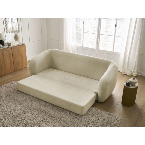 Taupe ženilková rozkladacia pohovka 228 cm Neyo – Bobochic Paris-image-1