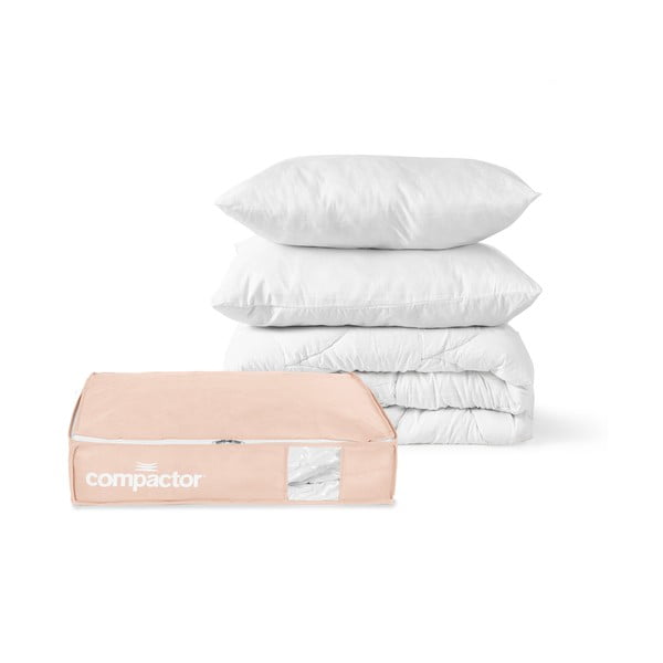 Vákuový plastový úložný box pod posteľ 65x45x15,5 cm Pink Edition – Compactor-image-4