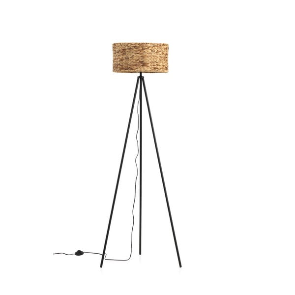 Stojacia lampa v prírodnej farbe s tienidlom z juty (výška 156 cm) Phillipe – Geese