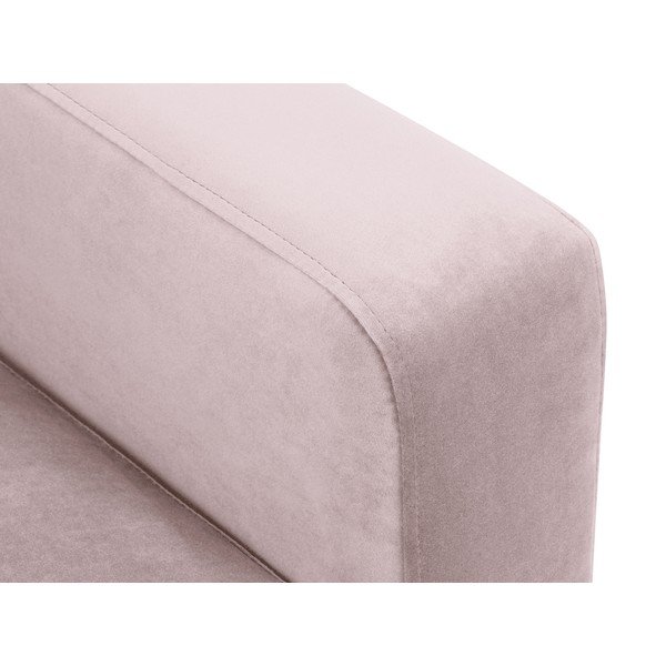 Ružová zamatová pohovka Kooko Home Harmony, 158 cm-image-1