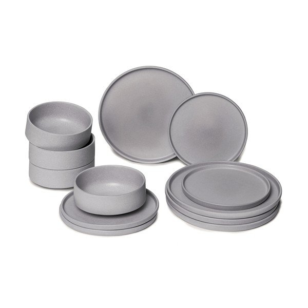 12-dielna súprava sivej kameniny Bonami selection Malia