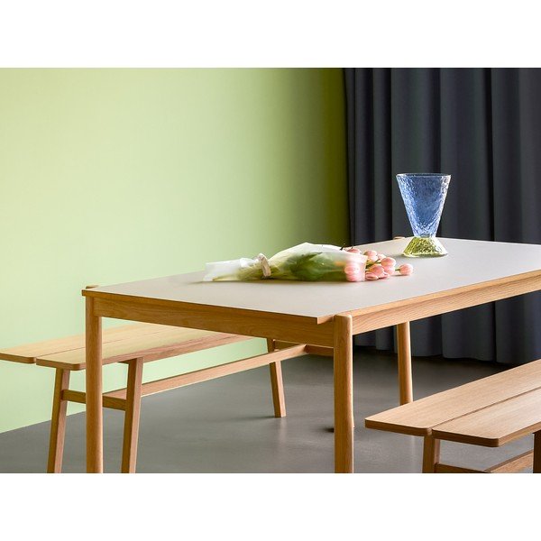 Jedálenský stôl z dubového dreva 107x190 cm Oblique – Hübsch-image-2