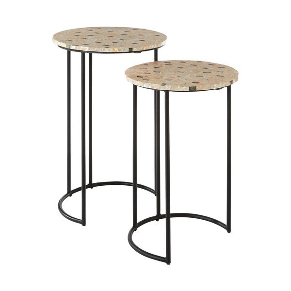 Okrúhle odkladacie stolíky v súprave 2 ks ø 38 cm Halle – Premier Housewares-image-4